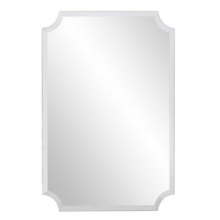 GFANCY FIXTURES Minimalist Rectangle Mirror with Beveled Edge & Scalloped Corners GF3651466